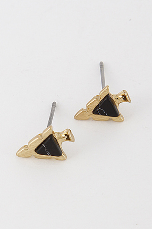 Triangle Carved Simple Stone Earrings 6EBB6